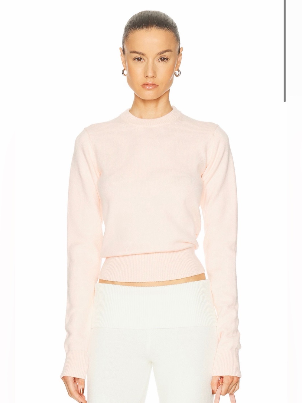 SKIMS BRUSHED ALPACA LONG SLEEVE FITTED CREW NECK TOP STYLE: OW-PLO-11196W